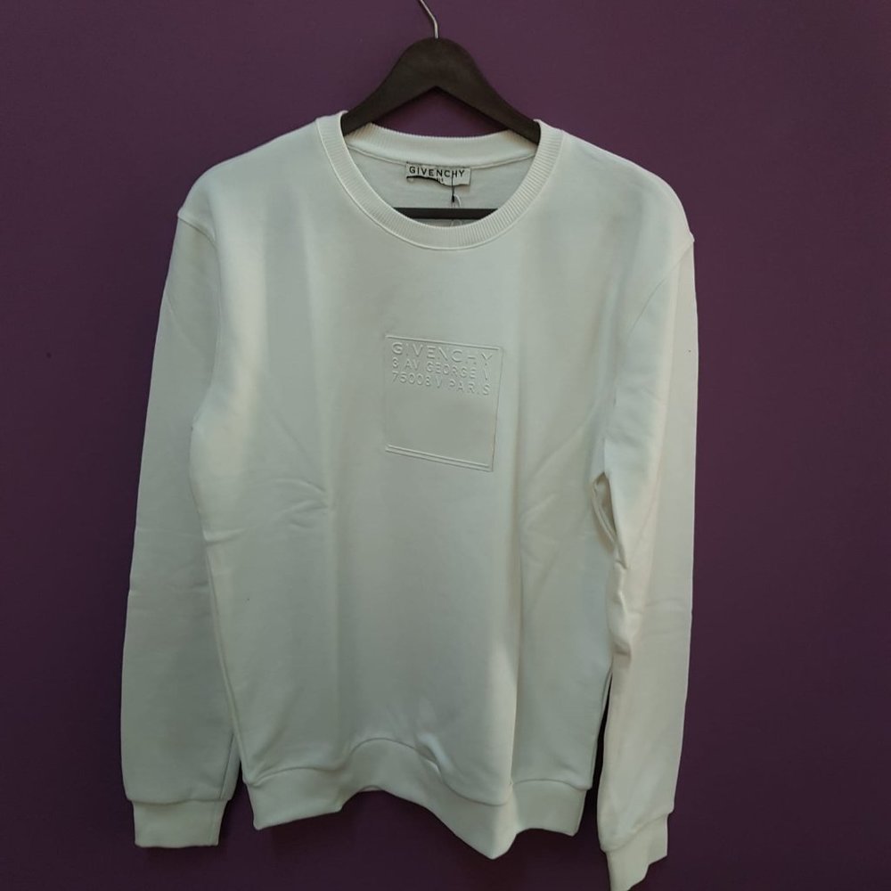 Givenchy Logo Printed White Sweatshirt